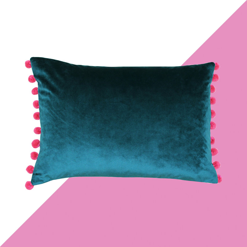 Fiesta Rectangular Scatter Cushion, Teal/Berry
