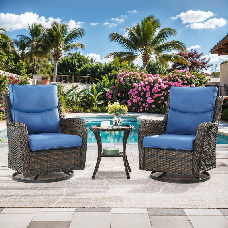 Carolina 22 x 25 inch Outdoor Cushion For High Back Chair, 4 inch Thick Outdoor Replacement Cushion, Patio Wicker Chair Cushion Set