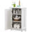 Stylish White Bathroom Cabinet - Triangle Corner, Adjustable Shelves, Large Capacity For Toiletries & Towels Shelf Unit Space Functional-1078945599