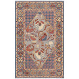 Antiquity Hand-Tufted Wool/Cotton Blue/Red Area Rug