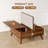 Wooden Square Lift Top Coffee Table With Storage Coffee Table With Thickened Cushion-1031335283