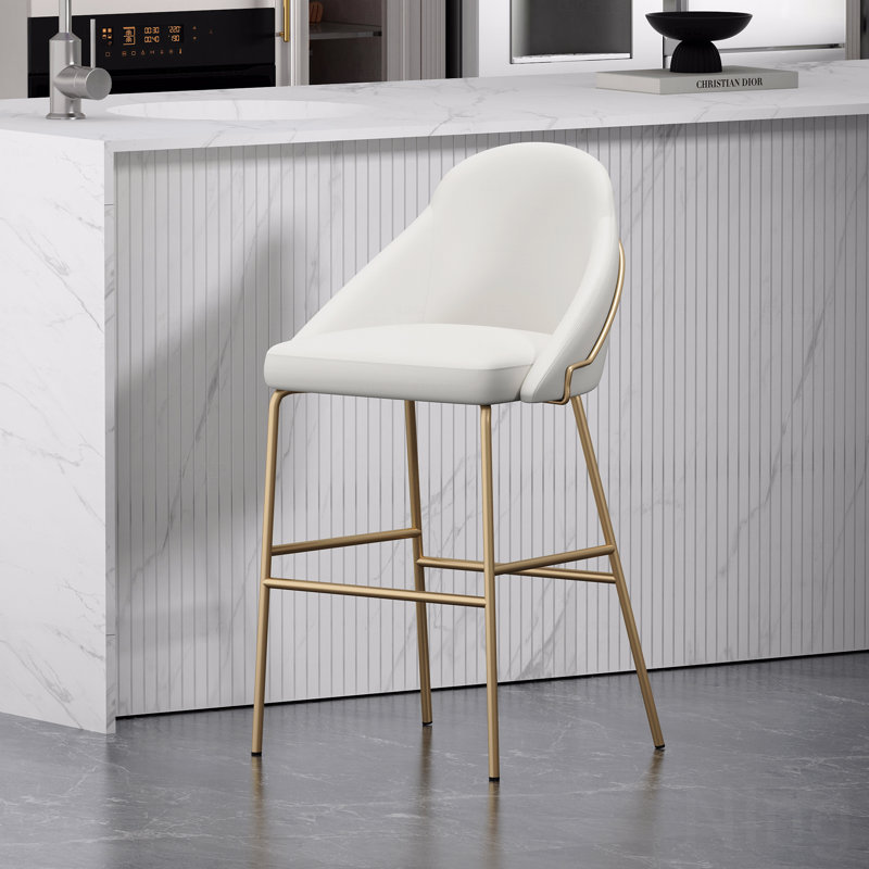 Barstool, Gold, White