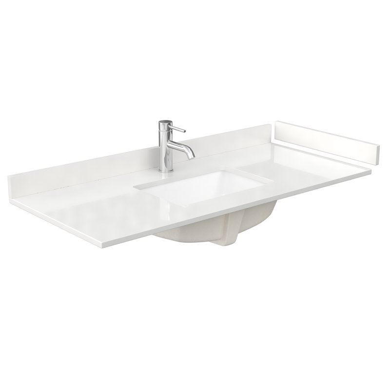 Strada 48'' W Single Vanity, Brushed Nickel, White, WDX13349