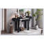 Console rustique minimaliste avec tiroir caché, prise de courant latérale, table d'entrée en bois pour les entrées, les salons et les bureaux à domicile-2084561050