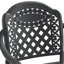 Ensemble de 7 pièces de mobilier de patio en aluminium coulé avec cadre noir et coussins de siège rouges