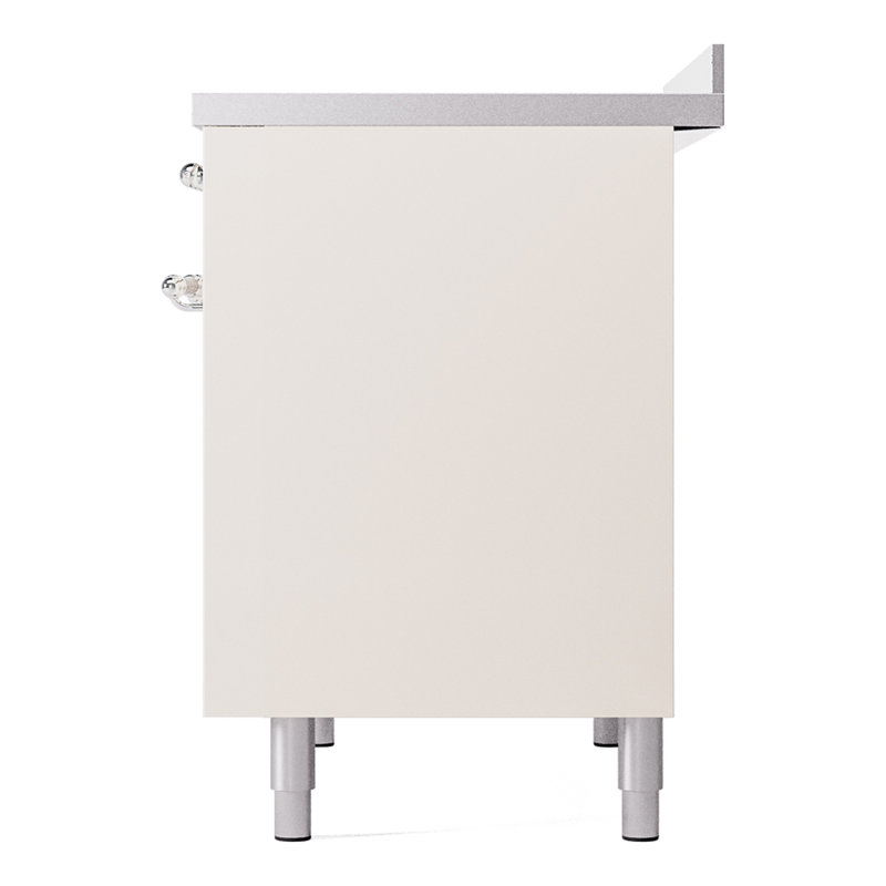 ILVE Nostalgie II 40 in Induction Range, Antique White/Chrome