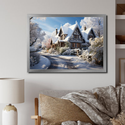 Winter Wintery Cottage IV, reproduction d'art sur toile