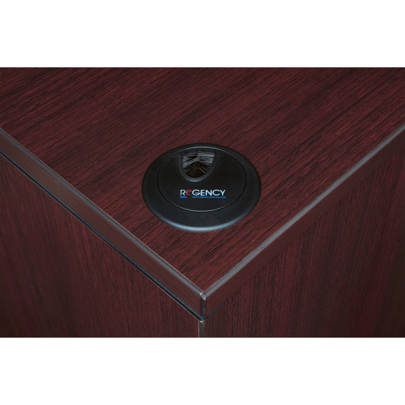Bureau avec double piédestal Nevjana, Acajou, H 29 po x l 66 po x P 30 po