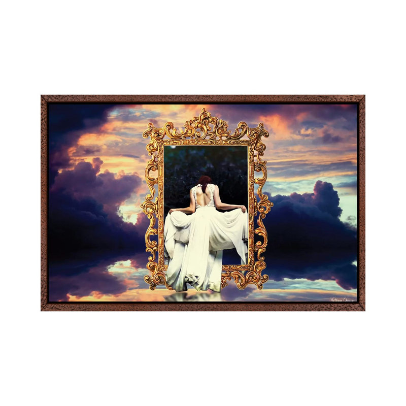 Elsewhere 1 Piece Wall Art on Canvas, 45.72cm H x 66.04cm W x 3.81cm D, Classic Brown Wood Framed