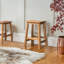 Ensemble de 2 tabourets de comptoir et de bar en bois massif-661312760