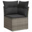 Ensemble de canapé de jardin Vidaxl PE rotin gris, acier thermolaqué grand modulaire