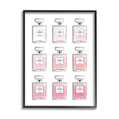 Glam Pink Ombre Fashion Perfume Bottles par Martina Pavlova - reproduction d'art