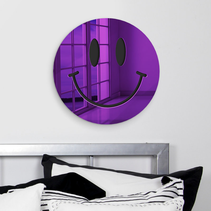 Décoration murale Brevik, H 12 po x l 12 po x P 1 po, Mauve