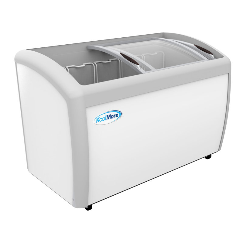 Glass Top Commercial Ice Cream Display Freezer