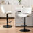 Swivel Faux Leather Upholstered Barstools Adjutable Height Counter Stool with Metal Frame-1715717213