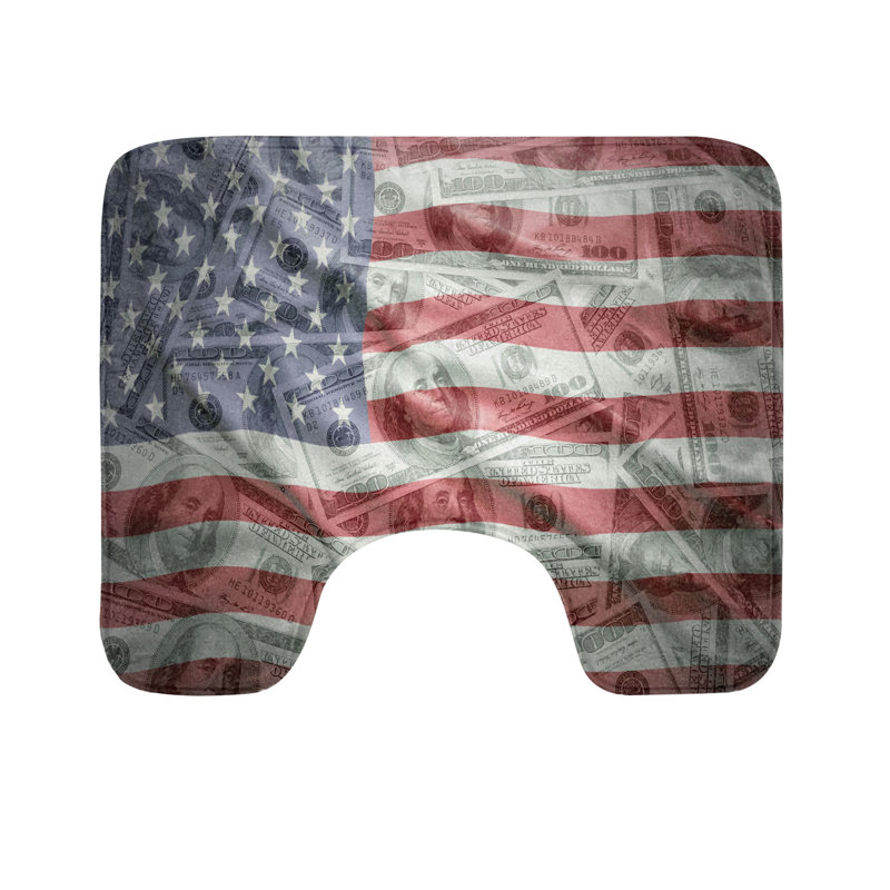 Multicolore tapis de salle de bain en U American Flag