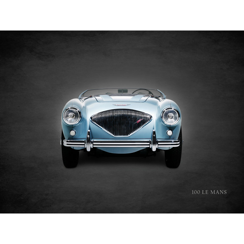 Austin-Healey 100 Lemans 1956 par Mark Rogan, reproduction d'art sur toile tendue, H 24 po x l 32 po