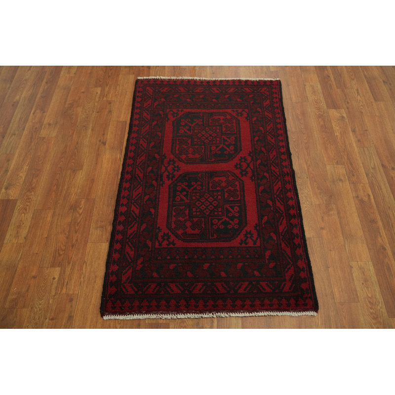 Tapis décoratif éléphant de style oriental afghan 3 x 4