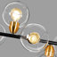 Grand lustre linéaire 15 lumières Spoutnik
