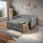 Stylish Pull-Out Sofa Bed With Woven Polyester Fabric & Solid Wood Frame-1719463441
