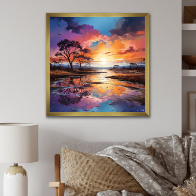 «Charmant Dessert Sky At Sunset III», reproduction d'art sur toile
