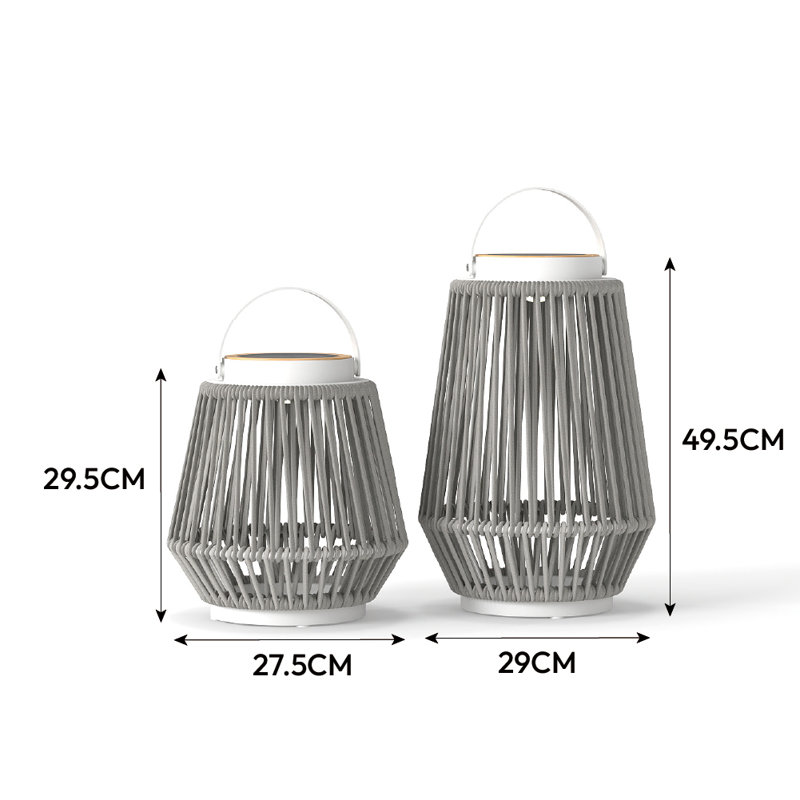 27-Bulb Solar Powered Outdoor Lantern, 29.5" H x 27.5" W x 27.5" D