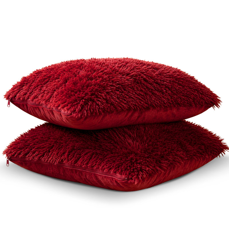  Housse et insert d'oreiller carré, Carré 18 po, Marron