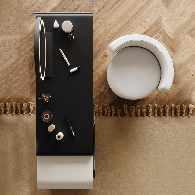 Modern cream-style dressing table with storage