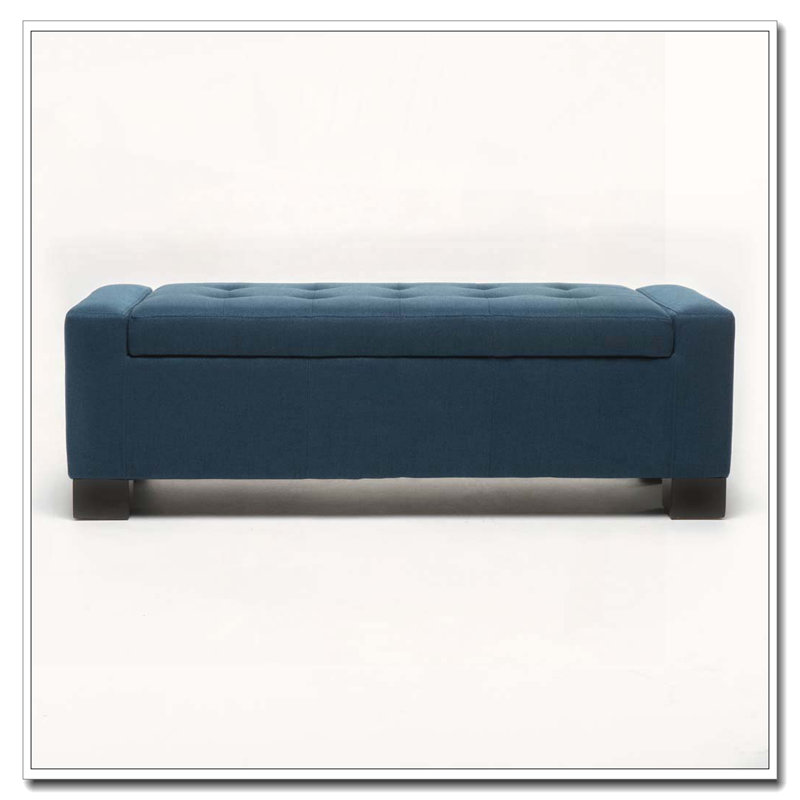 Repose-pieds avec banc de rangement en tissu