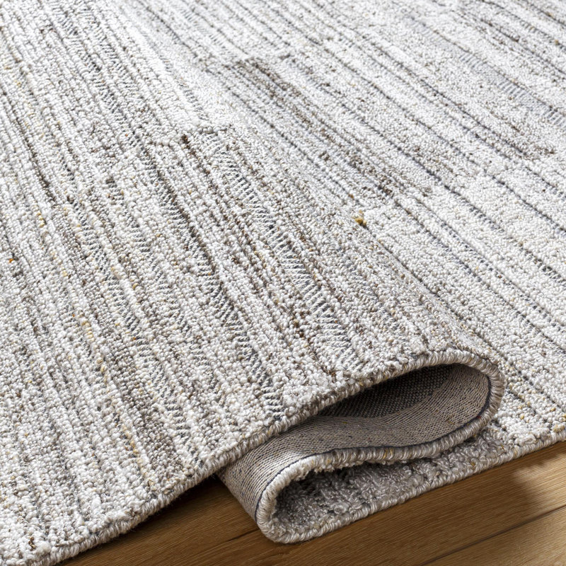 Abstract Area Rug in Gray, Rectangle 9' x 12'