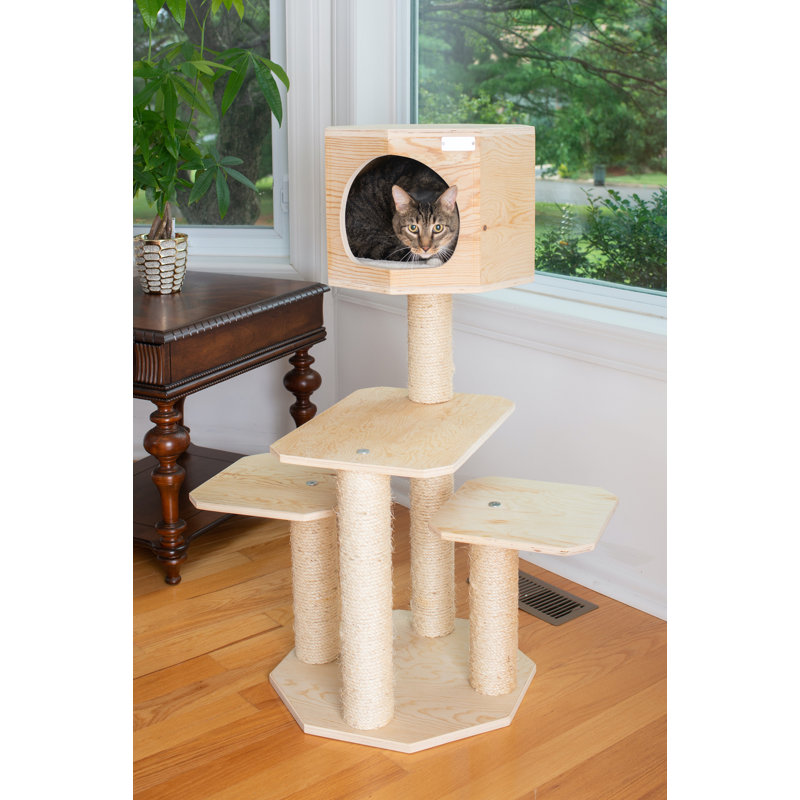Scots Pine 20" x 20" Outdoor Cat Tree with Sisal Posts
