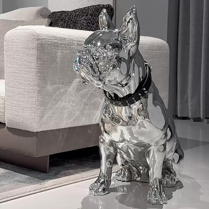 Creative Electroplated Resin Dog Figurine