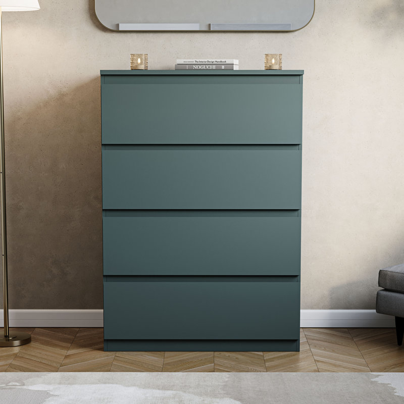 Cunha 4 Drawer 70Cm W Chest, Green