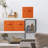 Sorbus 11" Foldable Fabric Storage Cube Bins with Handles in Orange