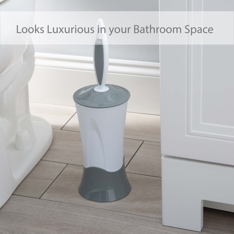 Luxurious Curve Design Toilet Brush and Holder Set