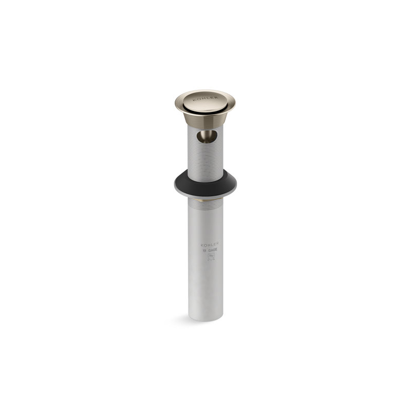 Clicker Drain With Overflow, Vibrant Brushed Bronze