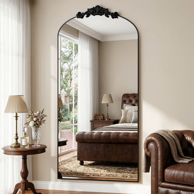 Miroir mural rectangulaire en aluminium avec support