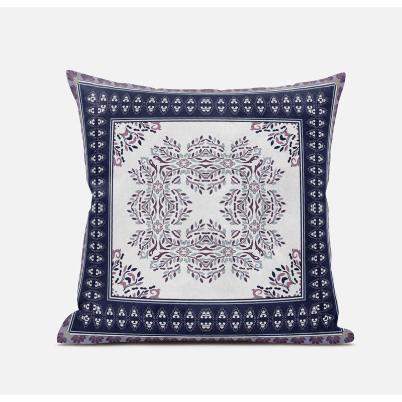 Housse et insert de coussin carré Window Window, 20 po X 20 po, Crème, rouge, bleu
