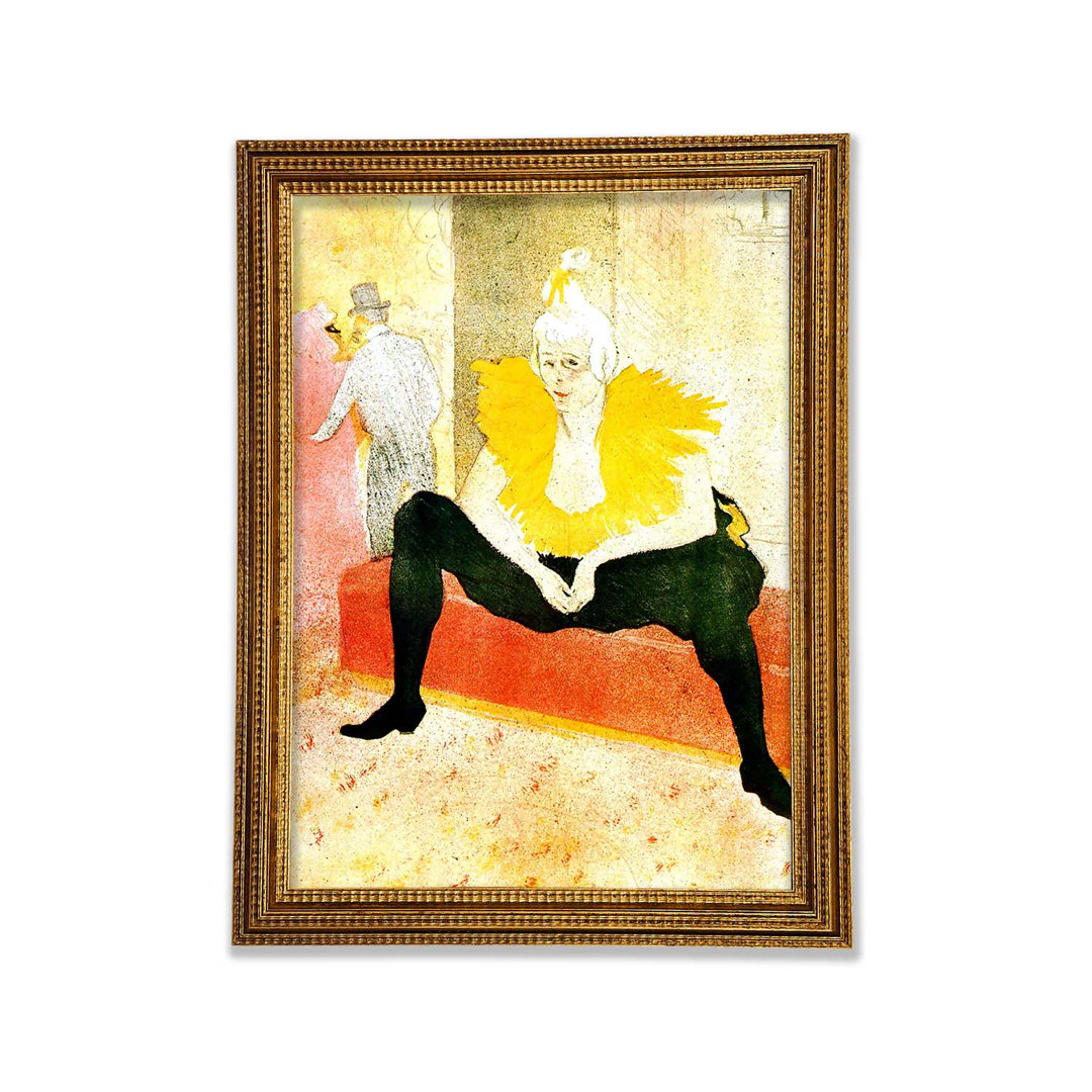 Sitzender Clown von Toulouse Lautrec - Druck