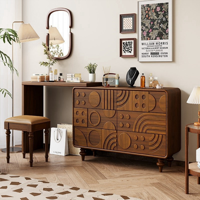 American retro creative dressing table, Brown