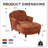 Upholstered Chaise Lounge, Comfy Linen Single Sofa Chair, Living Room Bedroom Rest Chair-113508238