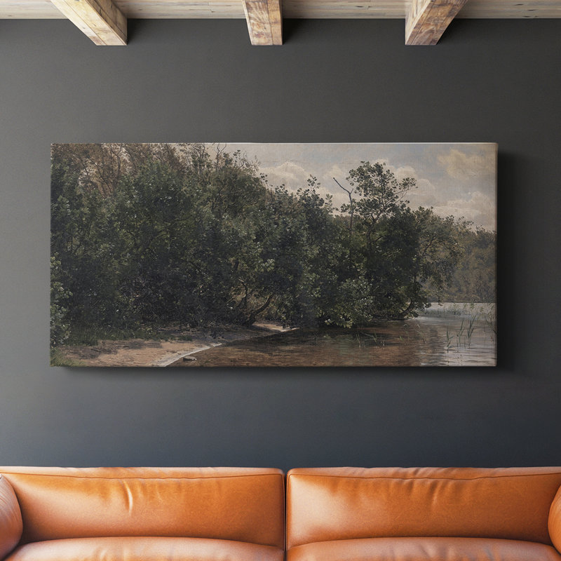 Série paysage - DCXIX - Toile tendue avec châssis - Prêt à accrocher, H 16 po x l 32 po