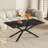 Glass Coffee Table for Living Room, Modern Rectangle Coffee Table with Tempered Glass Top-196193588