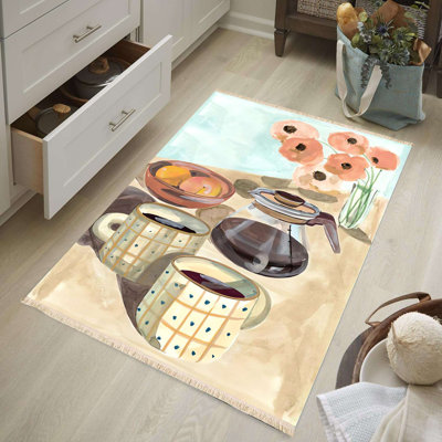 Tapis de cuisine aquarelle