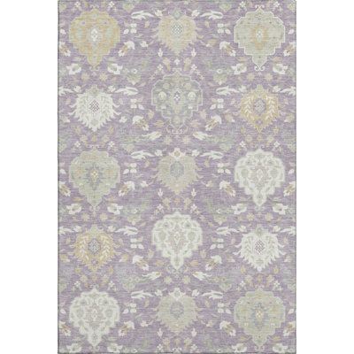Premium Machine Washable Guada AMF1026 Damask Rug