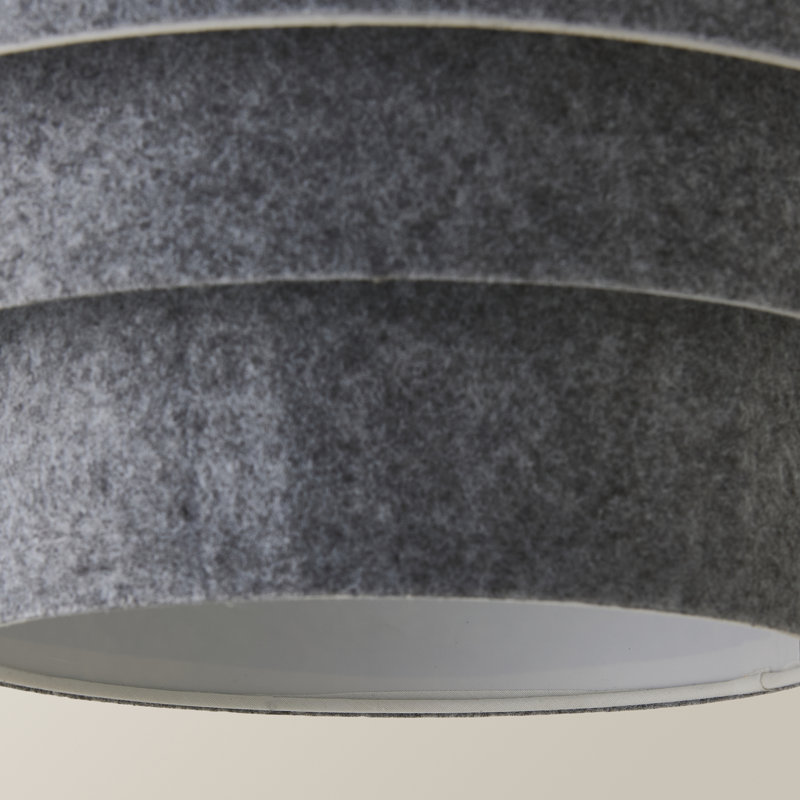 Aztec Drum Pendant Shade, Grey, 24" H x 30" W x 30" D