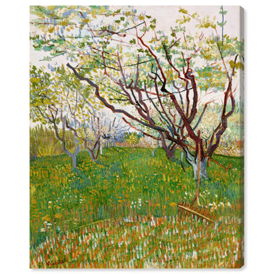 Van Gogh - Les arbres du verger en fleurs - Peinture sur toile