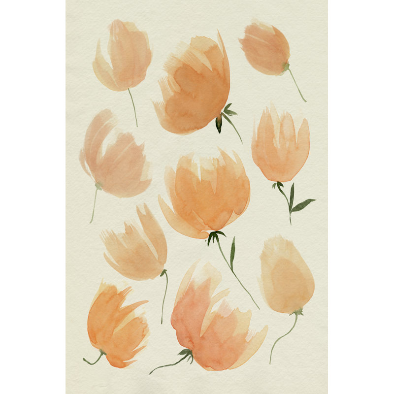 Fallen Flowers I 1 Piece Wrapped Canvas Painting, 30cm H x 20cm W
