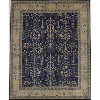 Transitional One-of-a-Kind Rectangle 8'8" X 10'8" Hand Knotted Area Rug