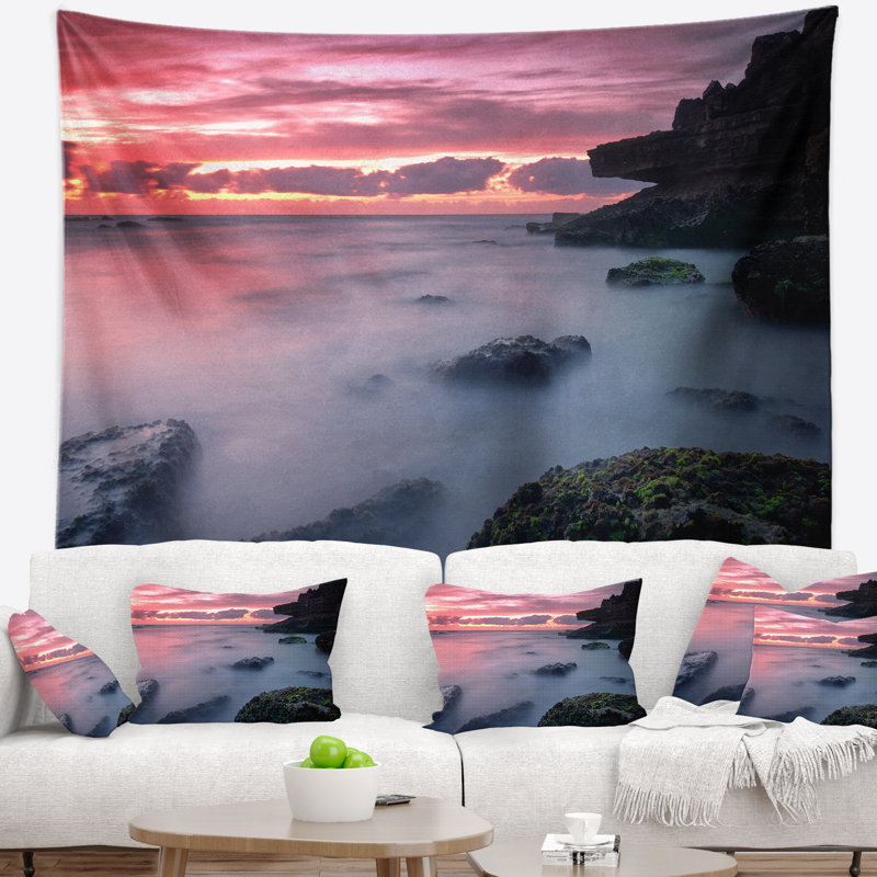 Tapisserie de plage samarra de mer shore de mer, H 50 po x l 60 po
